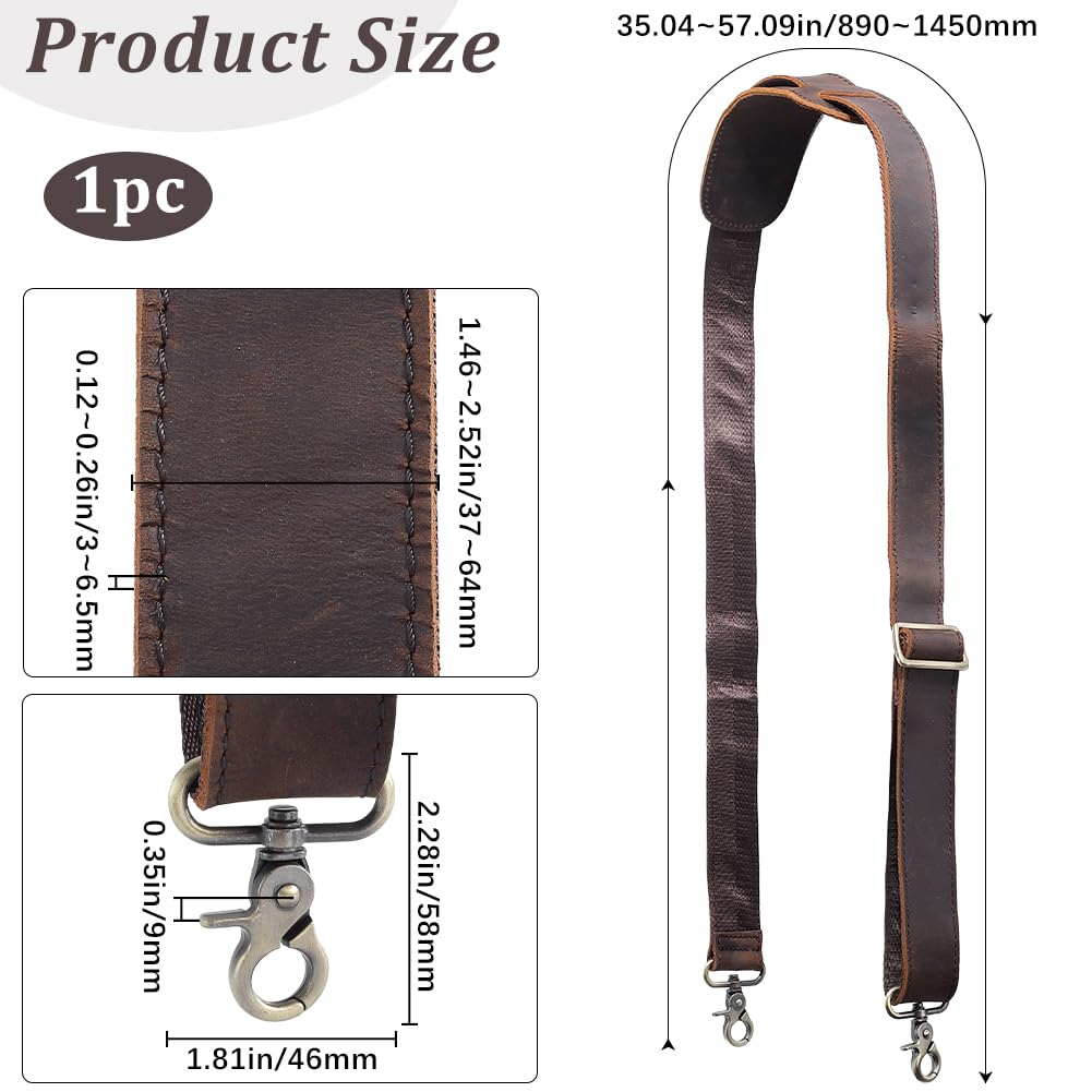 GORGECRAFT 2PZ 38 CM Manico In Pelle Manici Larghi di Ricambio per Borsa PU Nero Cinghie Corte per Borsa A Tracolla con Chiusure Girevoli In Lega