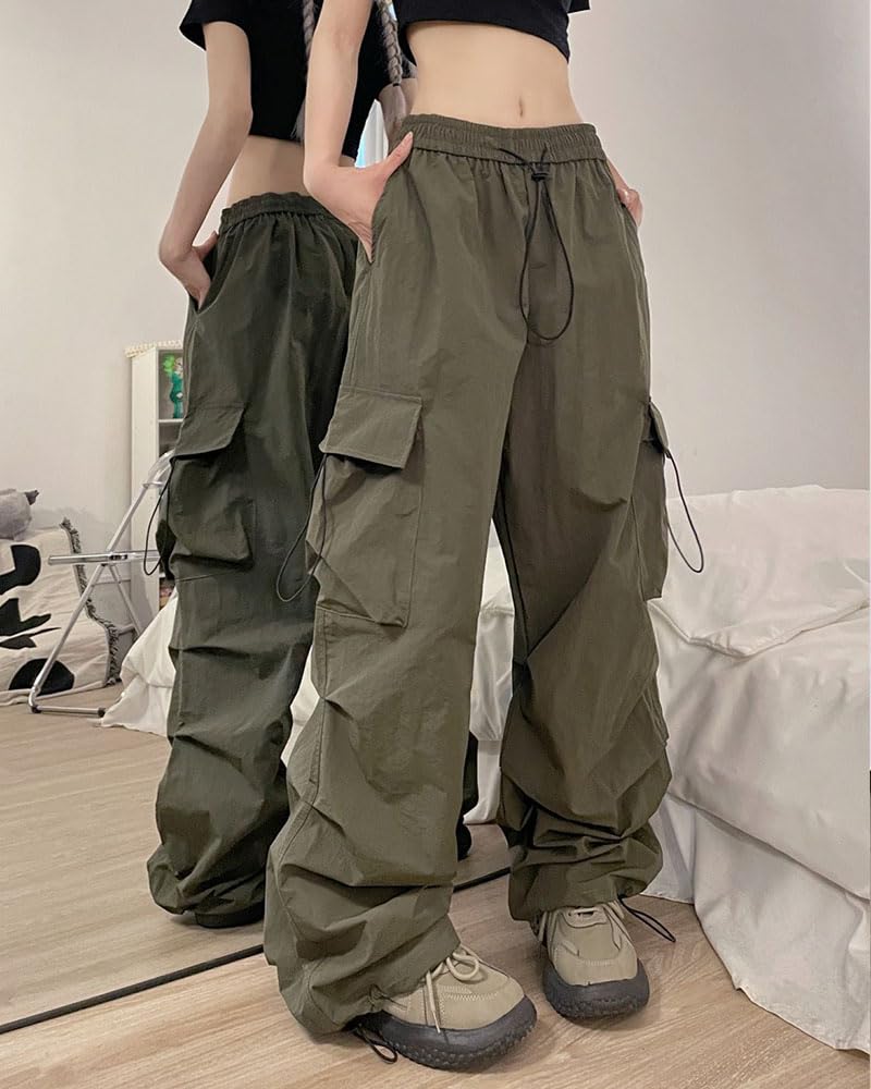 Amazon | [MTUIOY] カーゴパンツ レディース ワイドパンツ