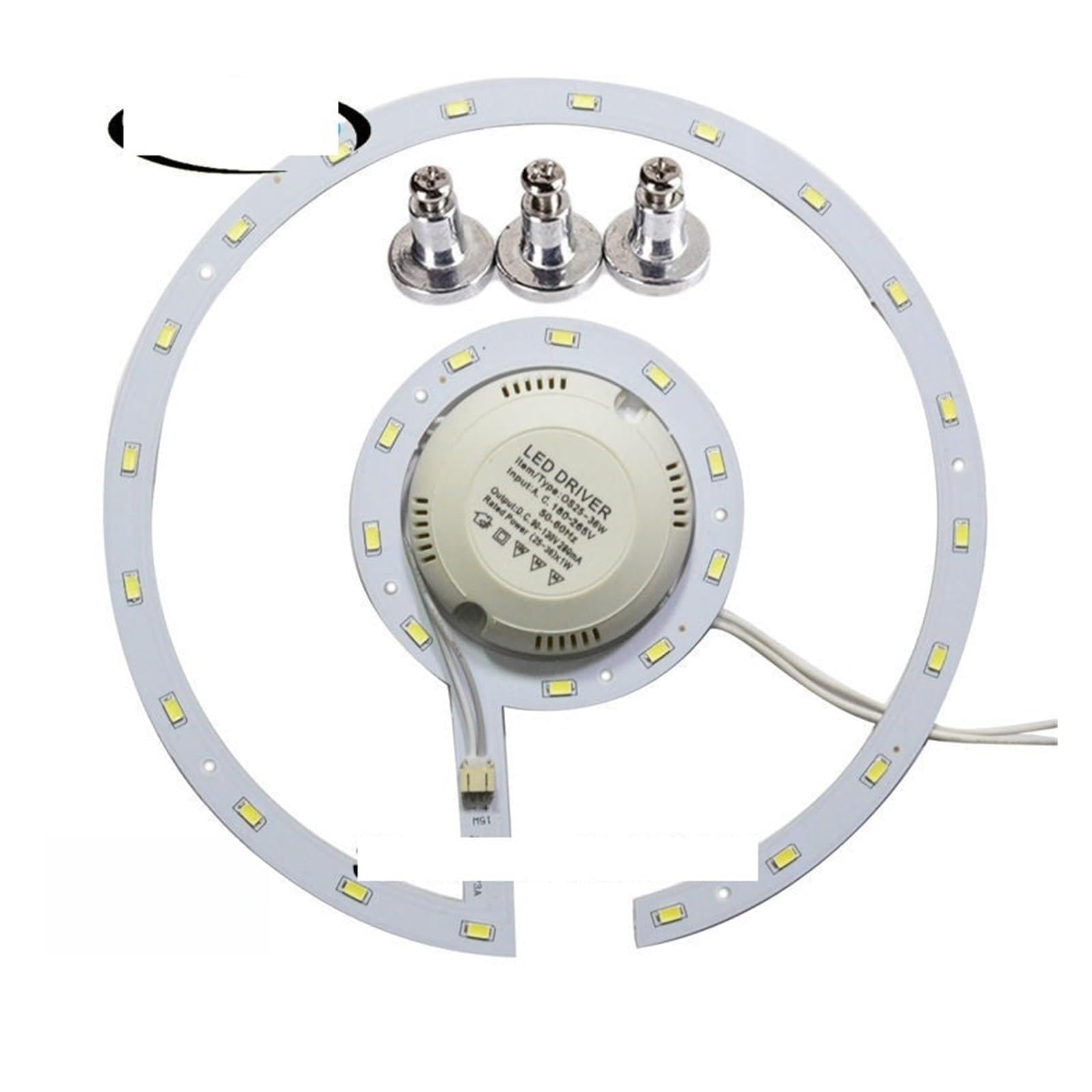 15w LED Ceiling Light Panel Board SMD 5730 LED Remould Plate Ring Disc Lights with Magnet Screw + Driver(Red,5 Set)