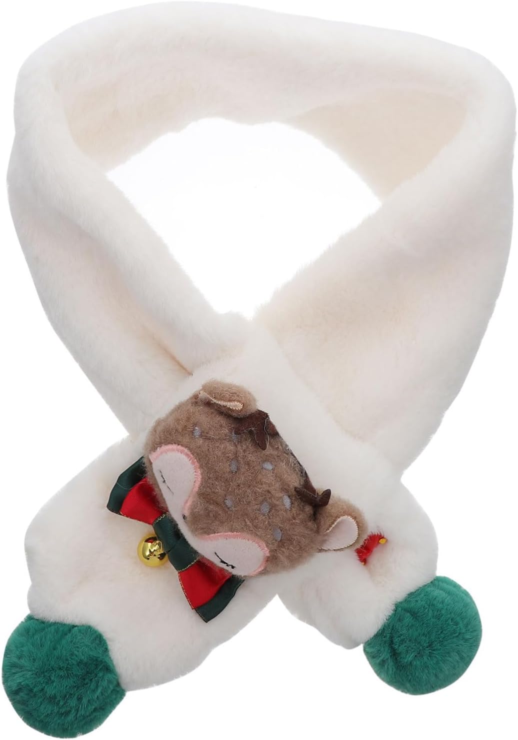 Winter Scarf with Lovely Foxes Design Soft Warm Polyester S Neck Warmer for Christmas Daily Wear Skiing Camping White Cute Scarf for Boys