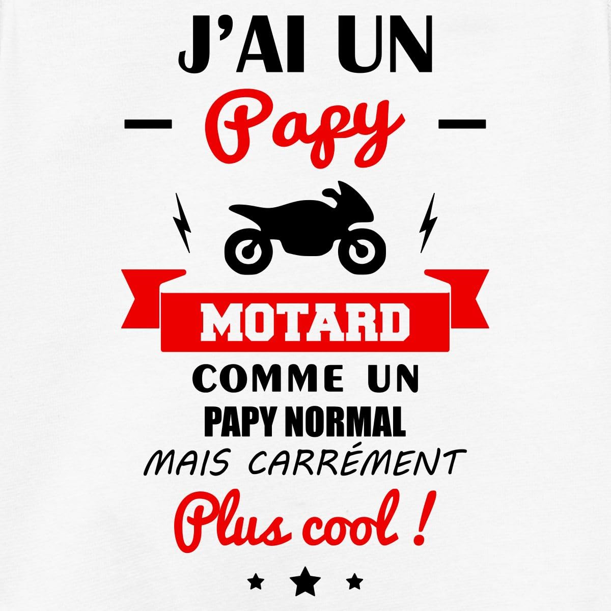 J'Ai Un Papy Motard Cadeau Naissance Moto Body Manches Courtes Bébé Bio