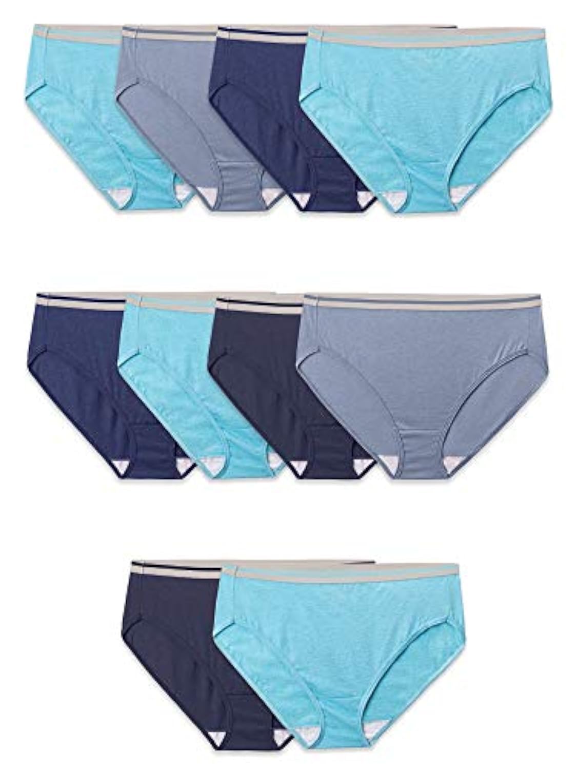 Fruit of the Loom Fit for Me Women's Heather Cotton Hi-Cut Intimo (Pacco da 6) Donna