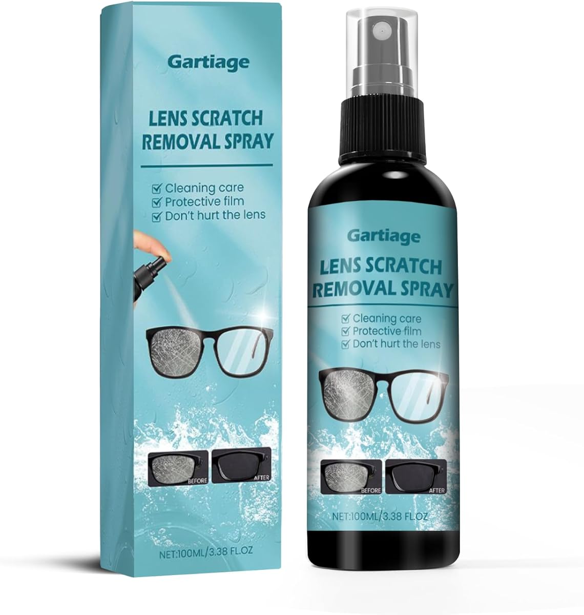 Eyeglass Scratch Remover for Lenses, Eyeglass Cleaner Spray, Glasses Lens Scratch Remover for Eyeglasses, Sunglasses Cleaning Kit（1）