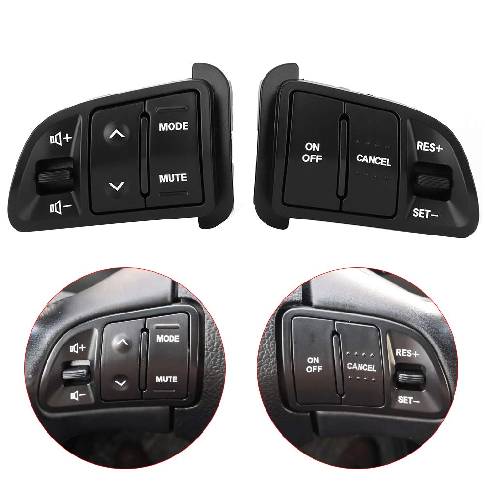 Akozon Boutons de Commande au Volant Bouton Multifonctionnel Interrupteur de Volume Multimédia du Régulateur de Vitesse pour Sportage SL 2010-2015