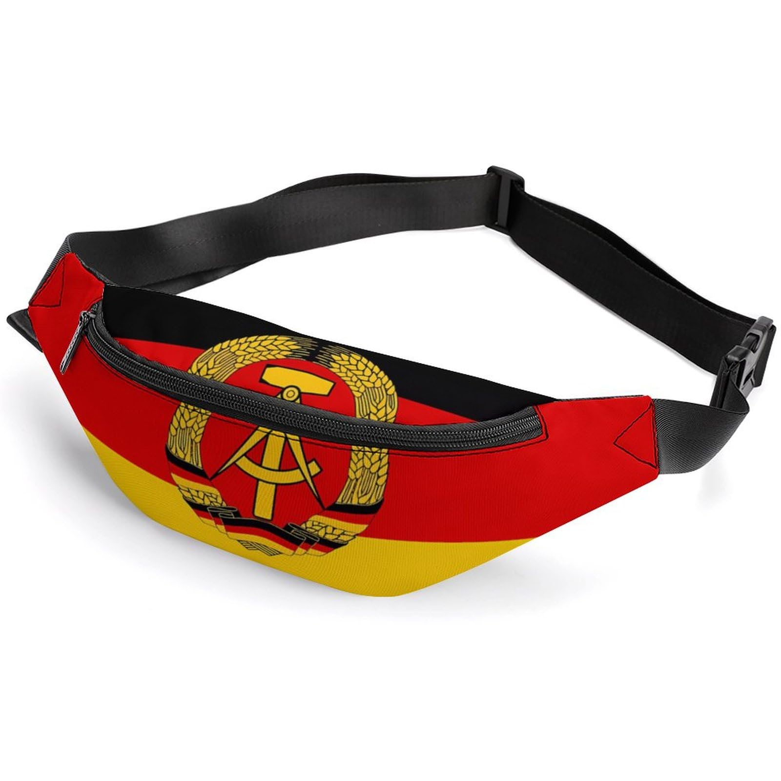 East Germany German Democratic Republic Flag Waist Pack Hands-Free Running Belt Lightweight Fanny Pack for Travel Gym Hiking
