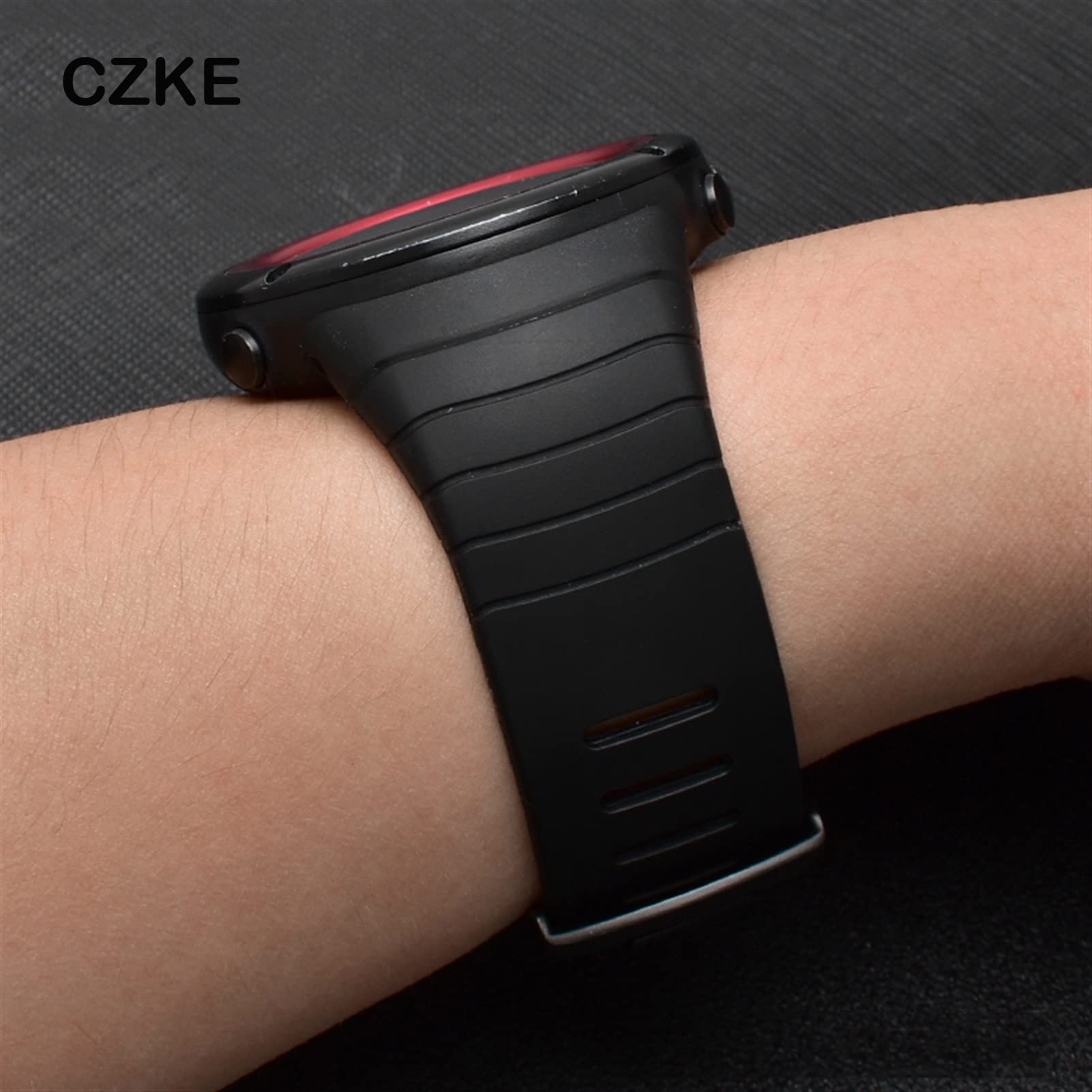 Inteligentny silikonowy pasek do zegarka SUUNTO CORE gumowy pasek na nadgarstek bransoletka 35 mm czarny pasek w zestawie śruby śrubokręt