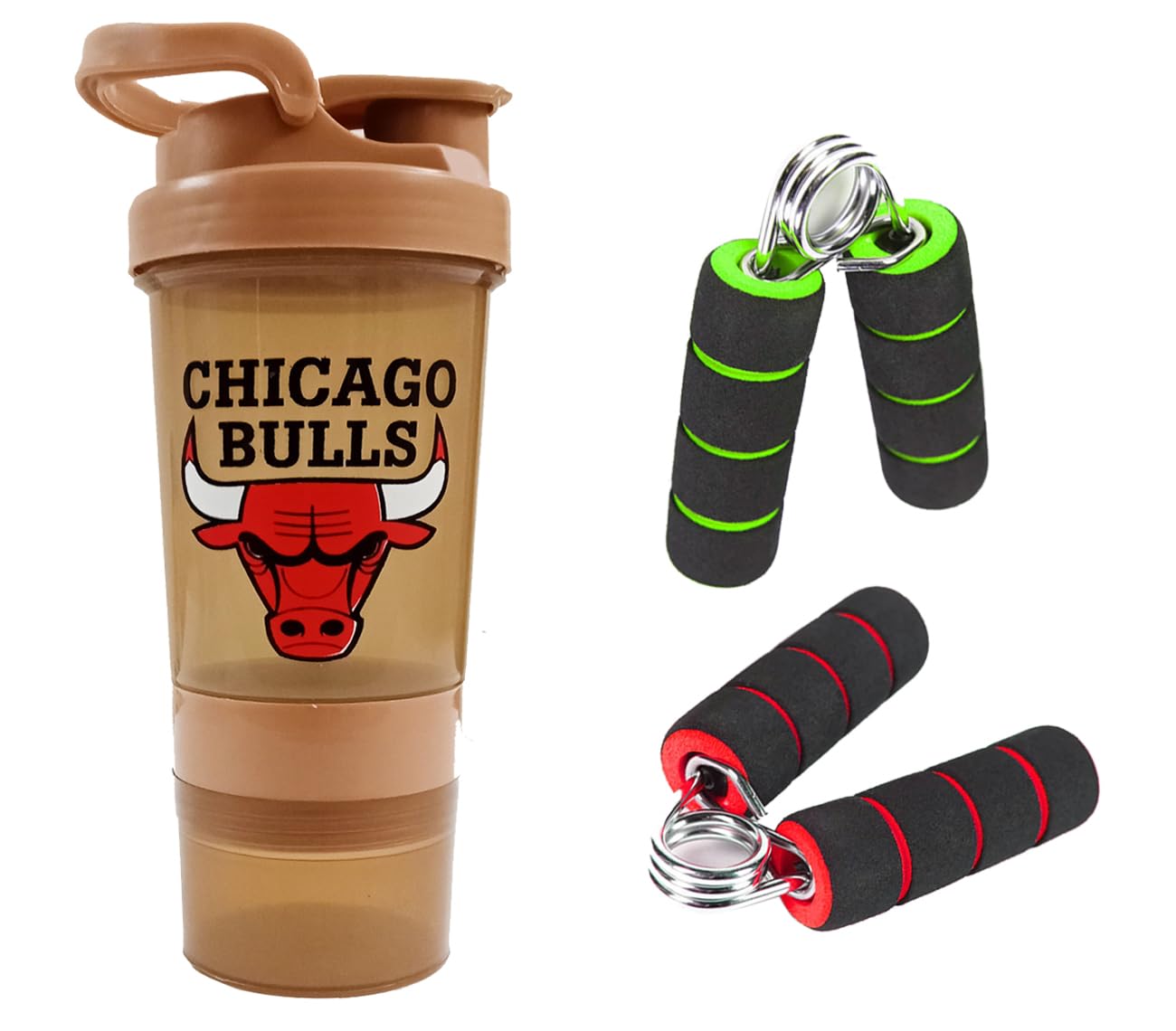 TRUE INDIAN CHICAGO Shaker Bottle & Compact Gym Shaker Bottle 500ml for Protein Shake 100% Leakproof Guarantee Protein Shaker & Hand Grip Adjustable Hand Grip Strengthener.-image-47