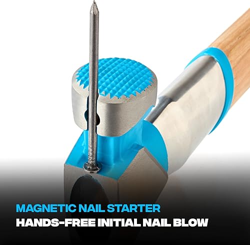 Vista 46 de OX Tools Pro - Hacha de acero al carbono de 14 pulgadas, mango recto de nogal y cabeza de martillo de cara lisa OX-P094814