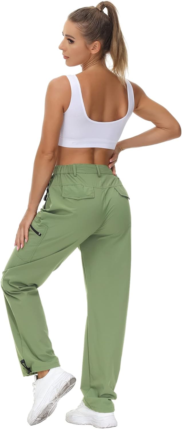 VVK Women's Hiking Cargo Pants Lightweight Quick Dry Outdoor Athletic Pants Camping Climbing Golf Zipper Pockets - Image 6
