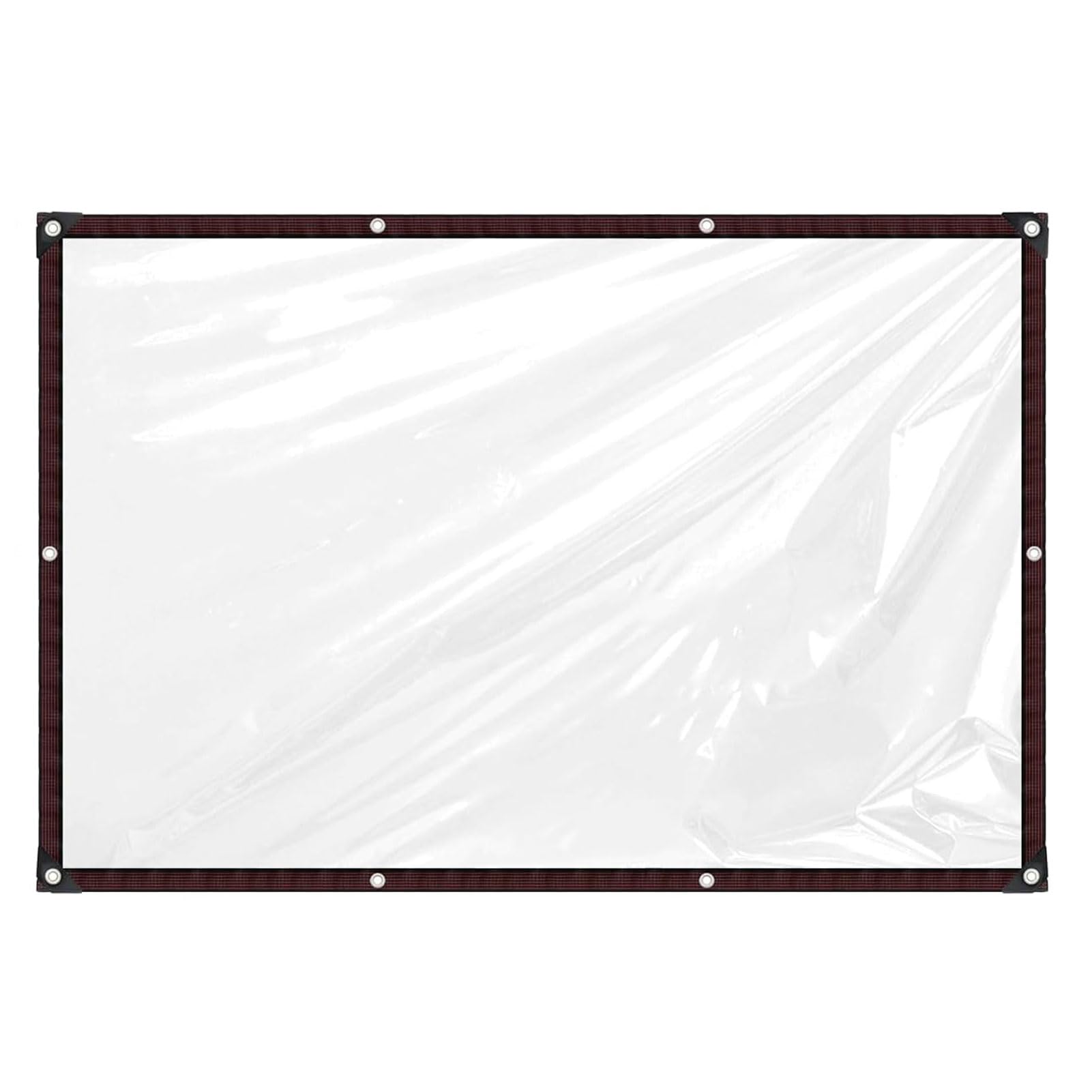 Outdoor Clear PE Tarp, Transparent Waterproof Tarpaulin with Grommets and Reinforced Edges, for Furniture, Plants, Camping, Garden, Patio, Pet Shelters (3x4m)