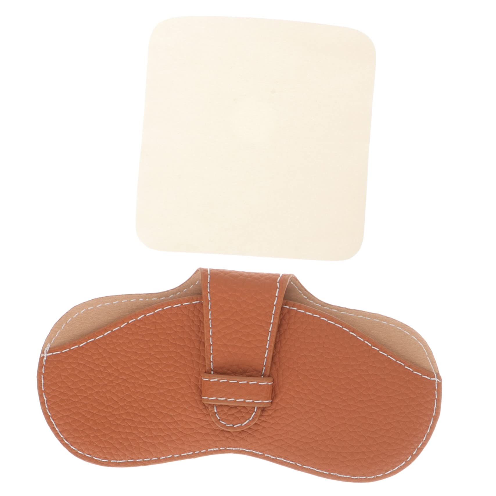 Ipetboom borsa per occhiali Astuccio custodia per occhiali sottile viaggio anti sunglasses borsetta custodia per occhiali portatile manicotto protettivo per occhiali pelle Brown