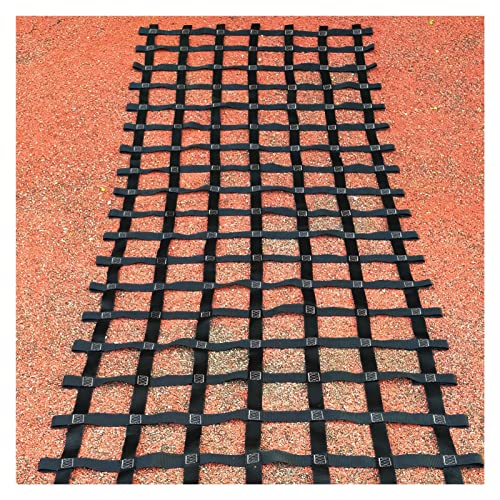 DREAMOSA Cargo Net Climbing,Climbing Cargo Net for Kids,Ninja Playground Ladder Swing Set Obstacle Course Webbing Jungle Gym Tree Fort Net Nets Netting Hammock,Safety Fence Protection,Black
