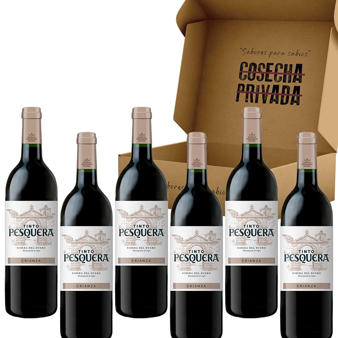 Pesquera Crianza - Envío Gratis 24 H - 6 Botellas - Bodega Familia Fernandez Rivera - Ribera del Duero - Estuche Regalo Vino - Seleccionado y enviado por Cosecha Privada