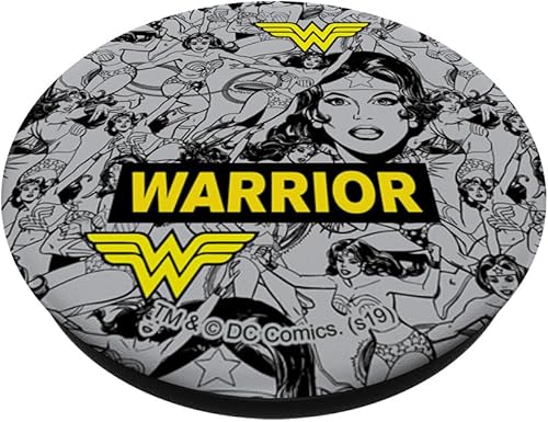 Miniatura 2 de Wonder Woman Warrior Pattern PopSockets - Agarre y soporte para teléfonos y tabletas, Negro