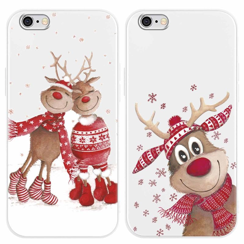 Yoedge 2 Pezzi Natale Cover per Samsung Galaxy A26 5G 6,64, Custodia Silicone con Addobbi Disegni Modello Aesthetic Regalo Donna Christmas Case, Antiurto Custodie per Samsung A26 5G, Regalo di Natale