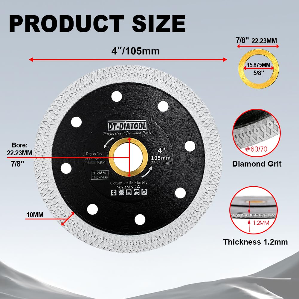 Klingspor DT 900 US Diamanttrennscheiben, 500 X 3,7 X 25,4 Mm 36 Segmente 40 X 37 X 10 Mm Engverzahnt 17551219