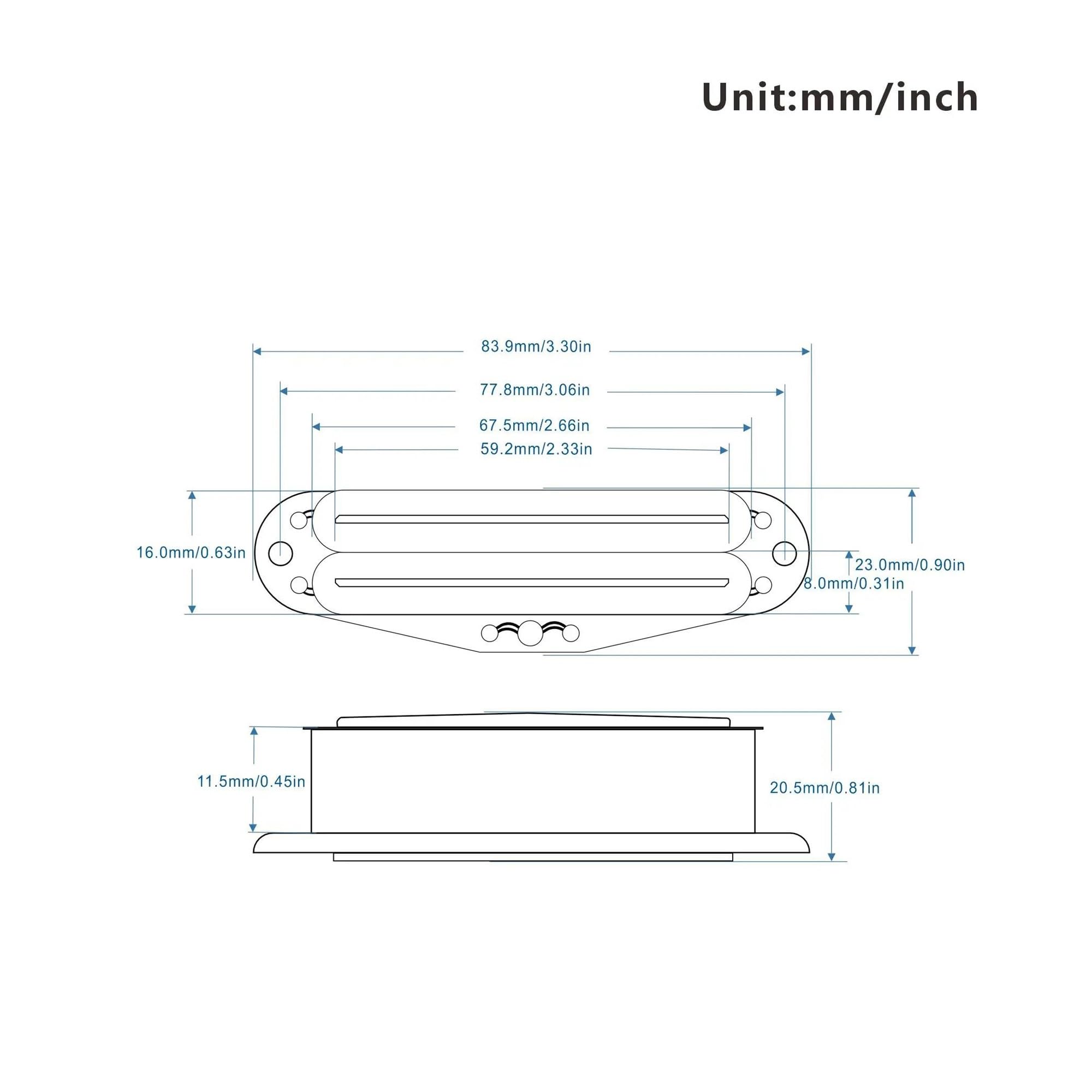 3 Częściowy Biały Zestaw Przetworników Alnico 5 Mini Dual Track Hue Coil Do Gitar Elektrycznych SSH HSS ST Przetwornik Do Gitary Elektrycznej