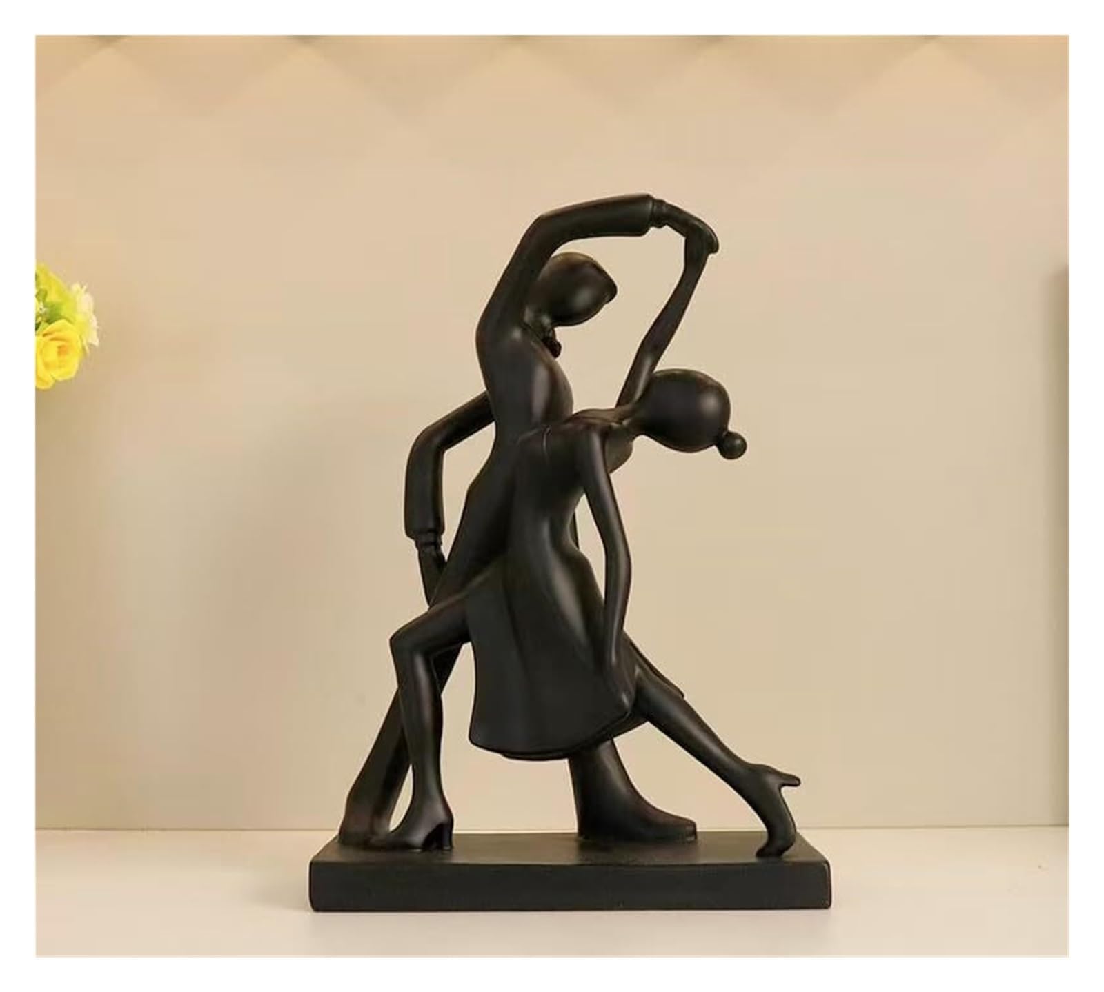 JJJing5 Decor Decorative Nordic Abstract Figure Sculpture 6 Styles To Choose Nightstand Accessories(Black Hand in Hand Style)