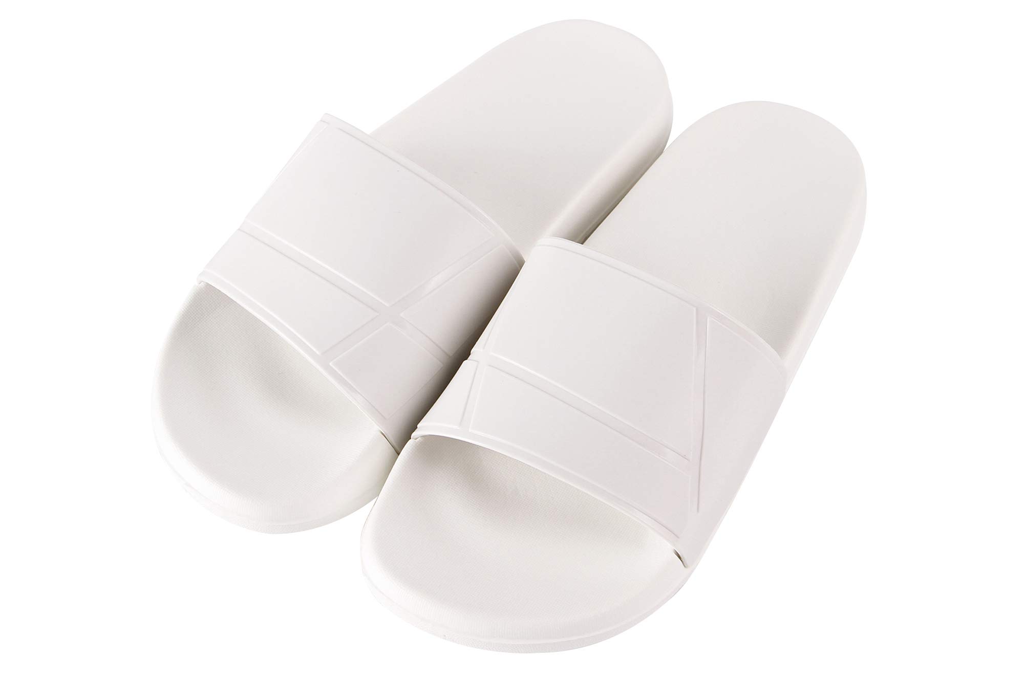 HangruiWomen Shower slide sandal, Men's Beach and Pool shoes, Lightweight Comfortable open-toe cute house unisex slippers