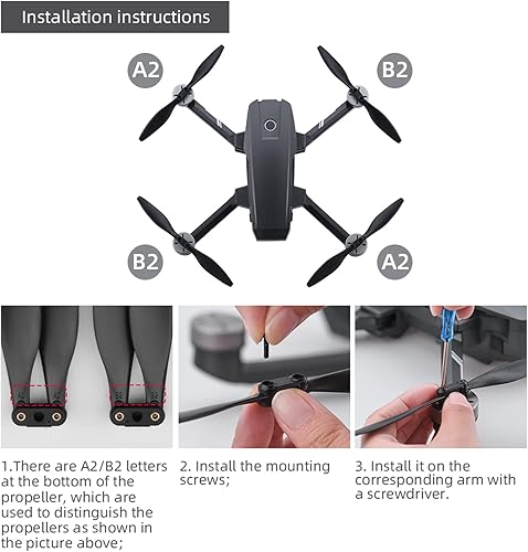 Miniatura 5 de iEago RC HS720 HS720E HS720E - Cuchillas de repuesto para hélices plegables de bajo ruido, cuchillas de liberación rápida, accesorios para drones