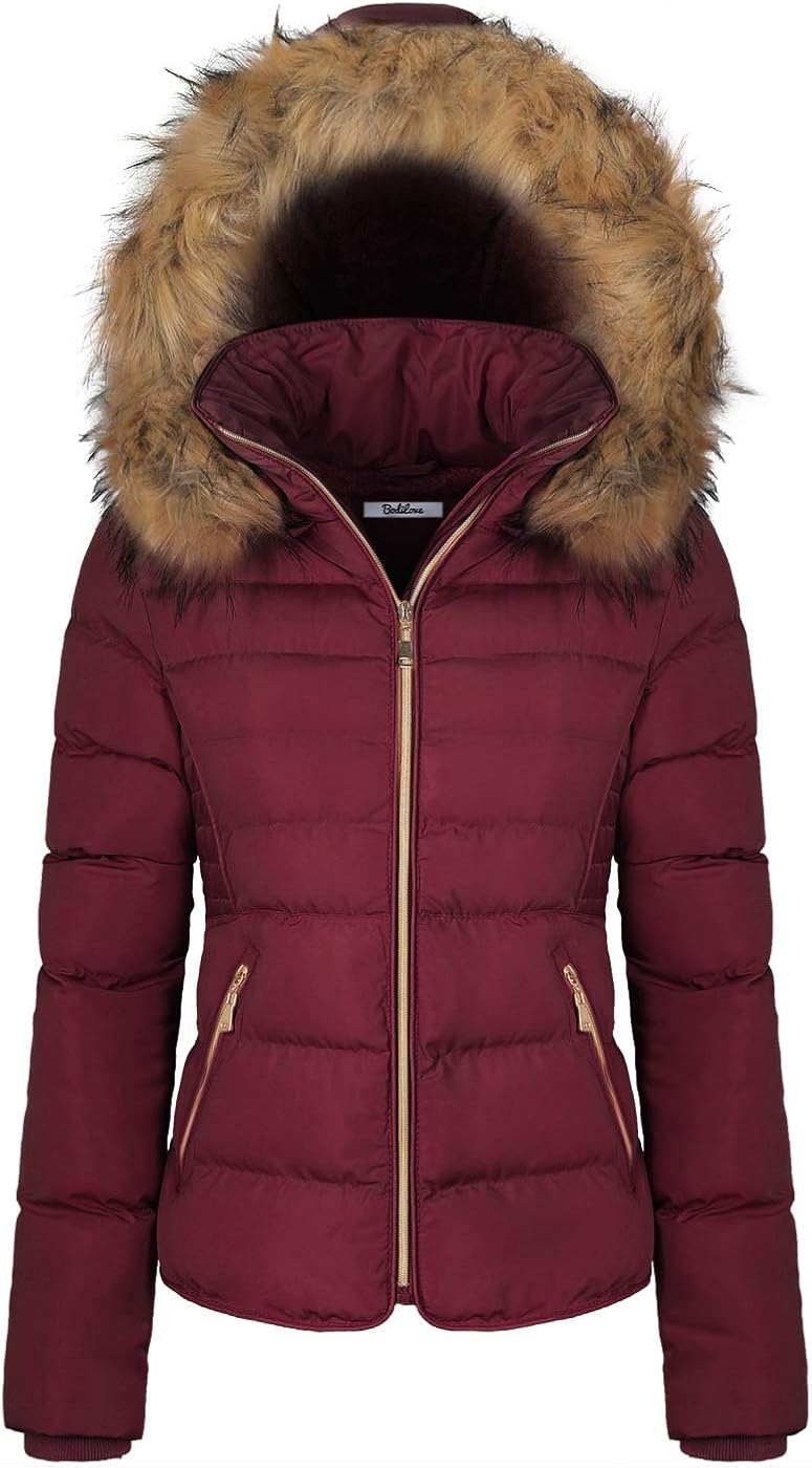 Short coats with fur hoods Clearance