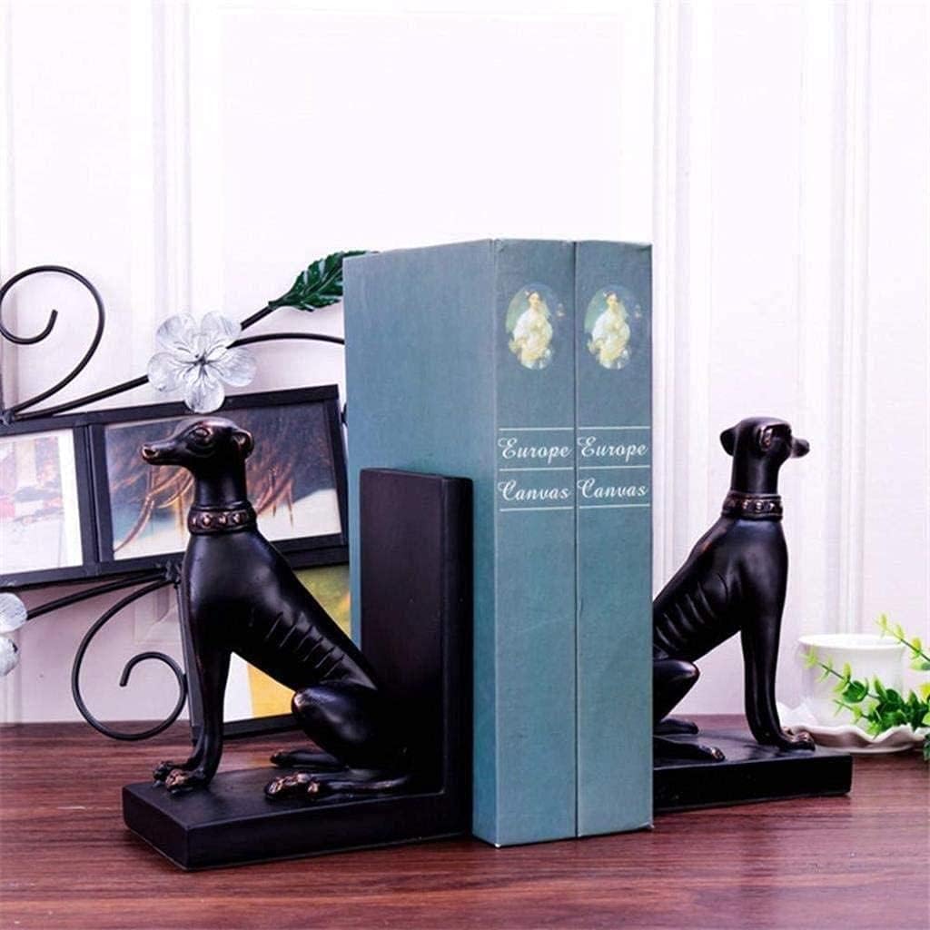 Sculpture Tabletop Statue Bookends Simulation Greyhound Statue Resin Sculpture Crafts Puppy Animal Figurines Home Decoration Office Bookshelf Book End Decoration