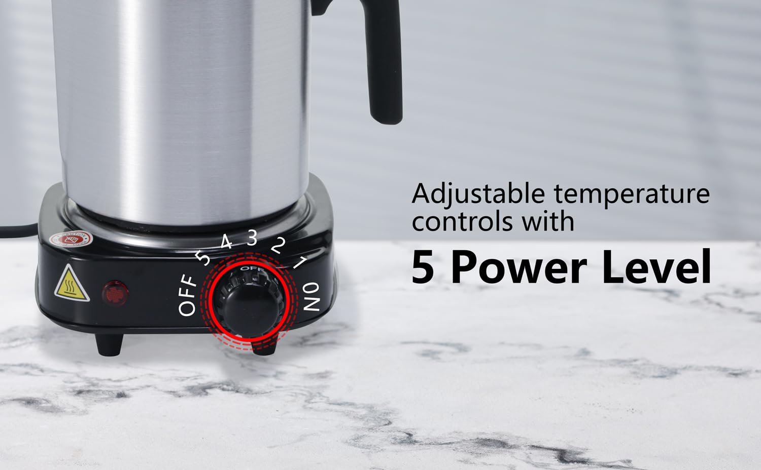 Electric Hot Plate for Candle Making, Countertop Iron Burner, Easy to Clean, Non-Stick Surface, Temperature Controls - Ideal for Melting Wax, Soap, Chocolate, Candy, and DIY Crafts - Image 3