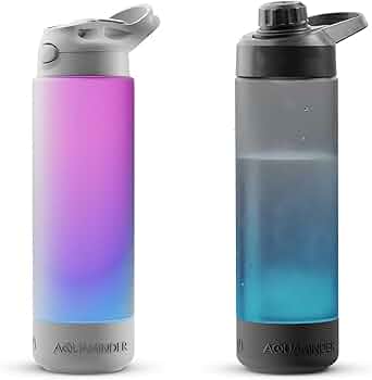Aquaminder Smart Water Bottle with Hydration Reminder for Adult & kids with Easy Grip, Glows & Beep Feature Frosted Water Bottle 770 ml | Perfect for ...