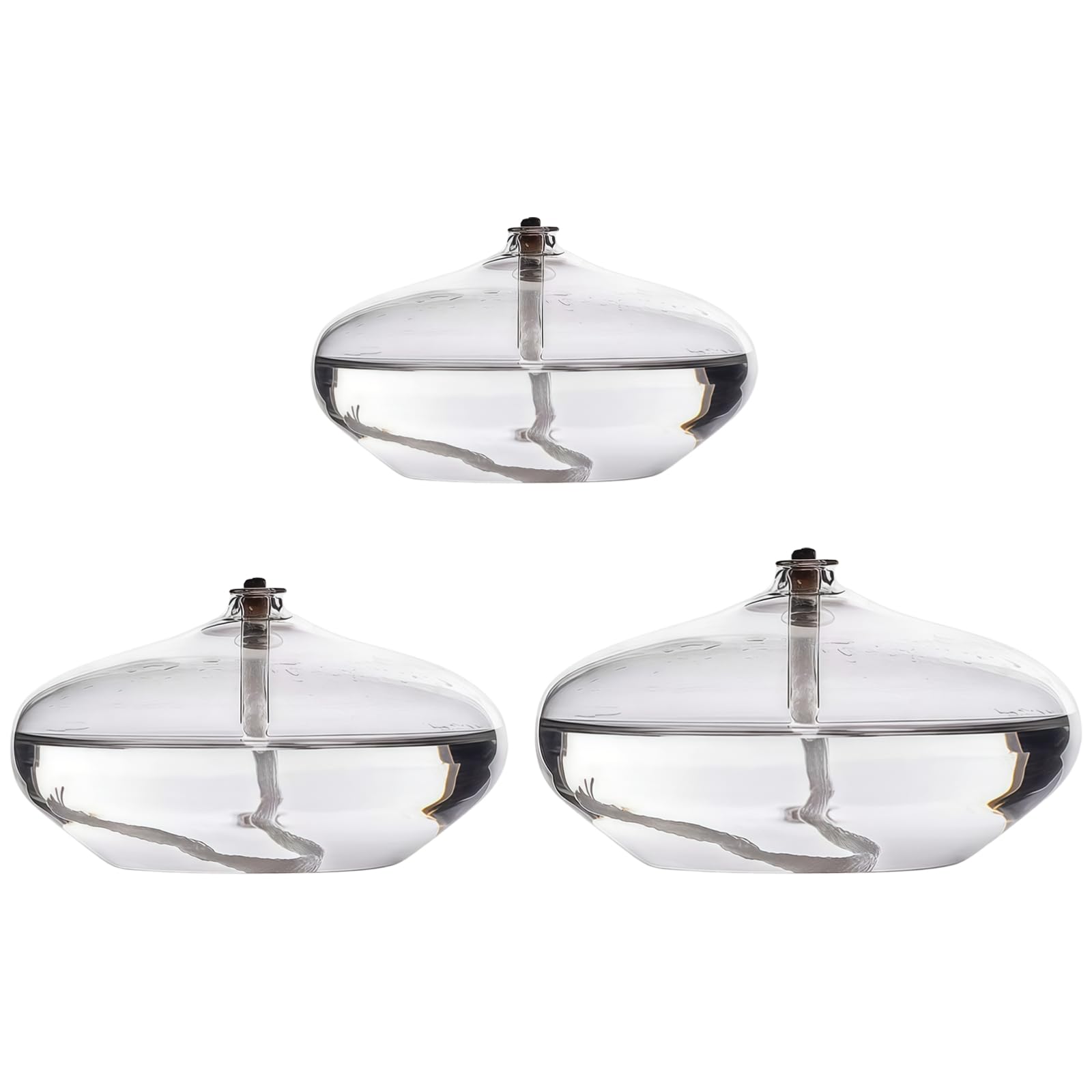 Juego de 3 portavelas de cristal, estilo europeo, hecho a mano, para uso en interiores, decoración romántica de cena, tamaños pequeños, medianos y grandes incluidos