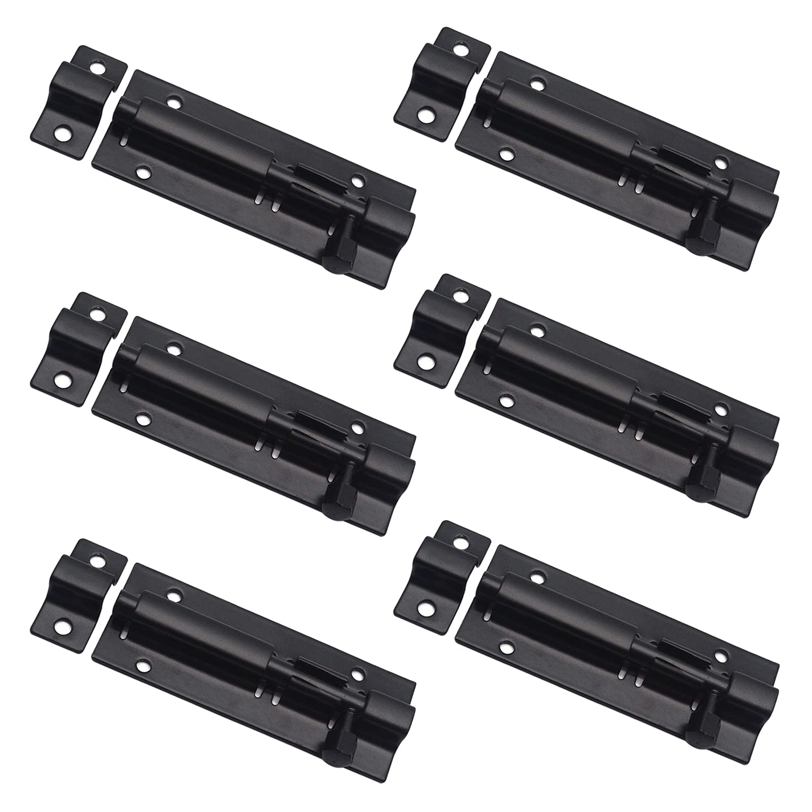 Acier Inoxydable Loquet Coulissant Boulon Verrou Porte Caché Glissière Verrou Brossée De Sécurité De Boulon à Levier Pour Portes Françaises, Portes Composites, Portes En Bois, Portes Doubles(200mm