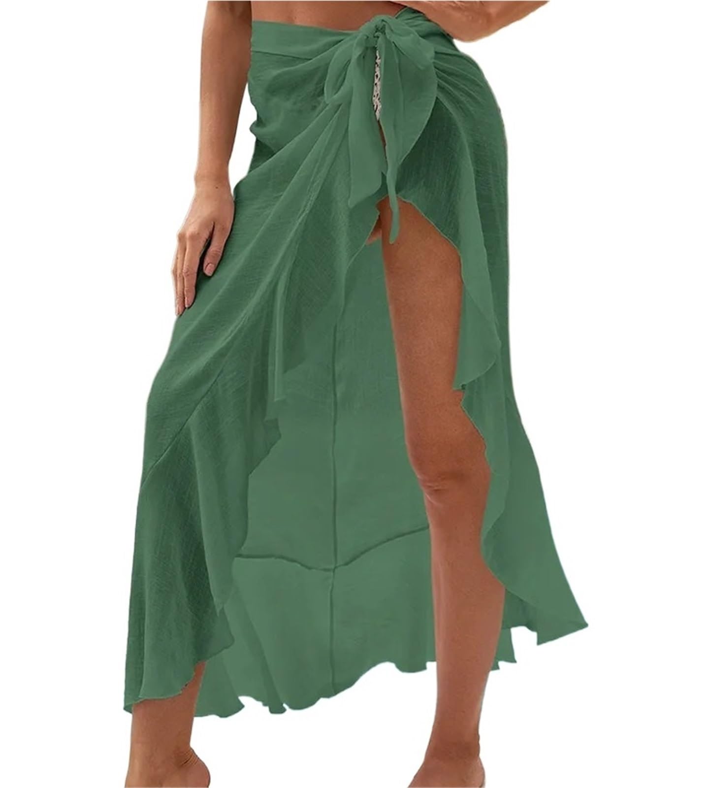 Sexy Strand-Bikini-Überzug, einfarbiger Wickelrock, Strandmode for Damen, Strandbadeanzug for Strandparty Für Urlaub
