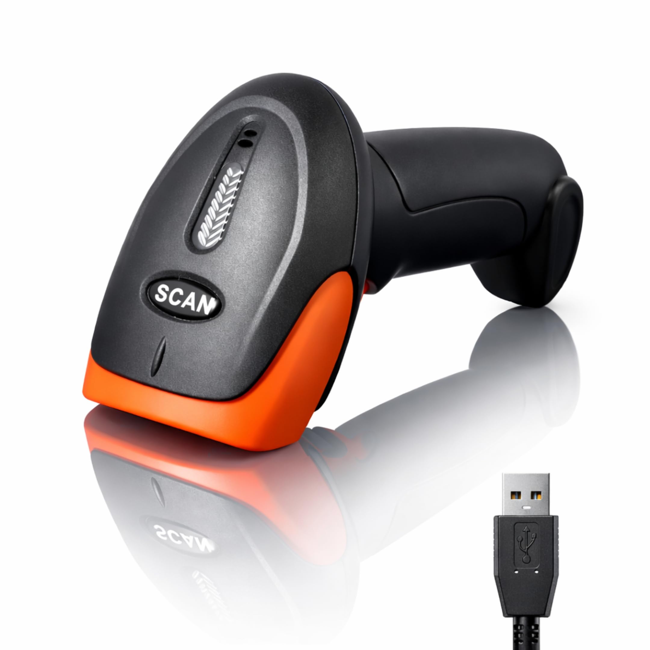 Alcachofa de código de barras USB 1D 2D QR, escáner de código de barras Plug and Play, lector IP54 a prueba de golpes, escáner compatible con Windows Mac Linux, lector QR, EAN UPC...