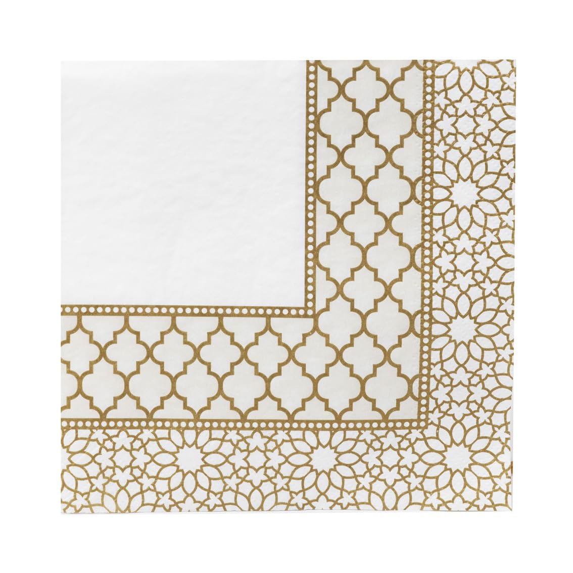 Talking Tables 20 x Gold Napkins Recyclable Paper Serviettes, Table Party Decorations for EID Celebration for Parties, Anniversary, Weddings 20 Pack |No Plastic!, 33x33cm