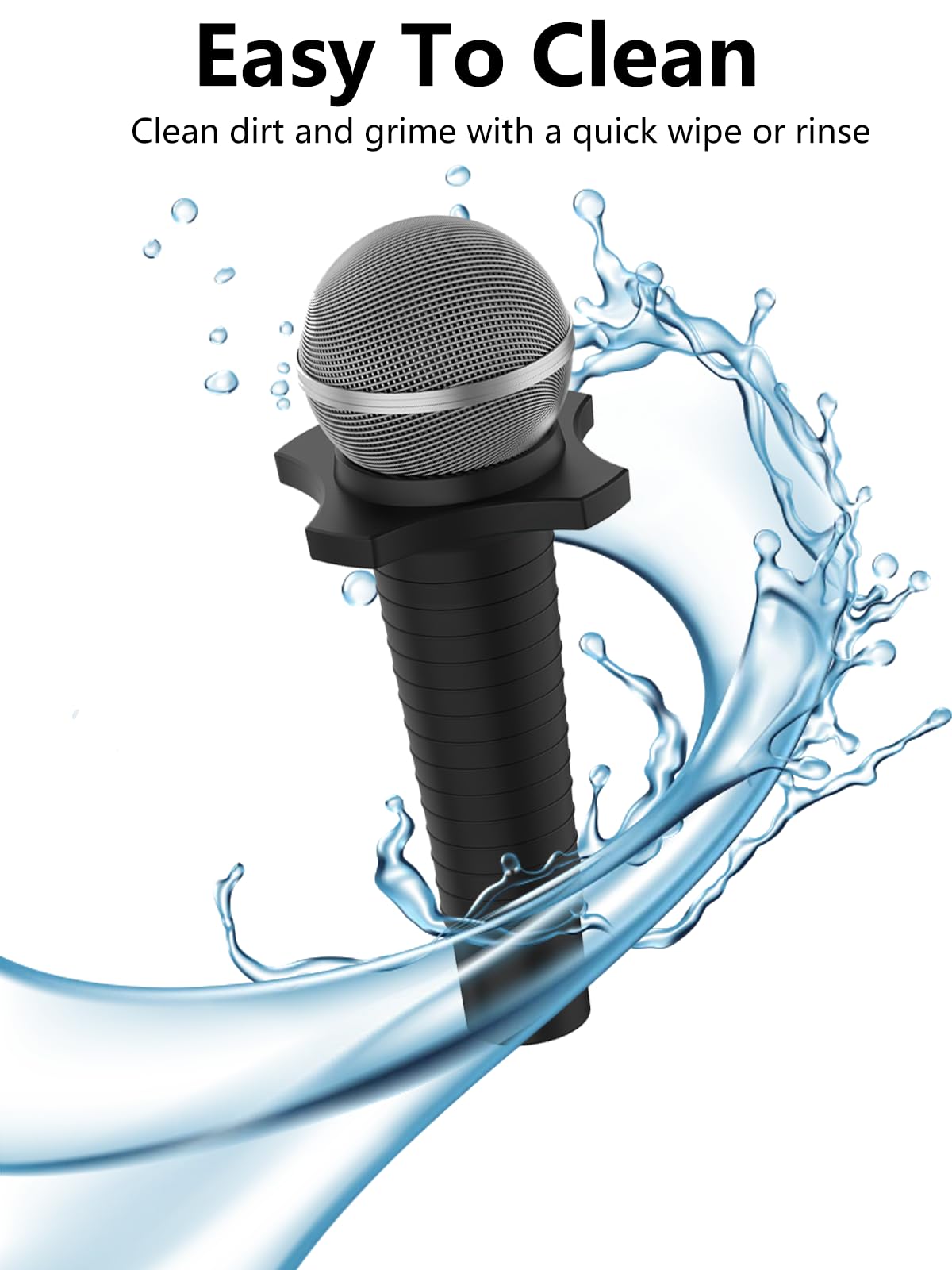 Silikonowe etui ochronne do Shure SM58-LC z precyzyjnymi otworami i wysokiej jakości materiałami przyjaznymi dla środowiska, odporne na zarysowania, uderzenia, zmywalne i przyjemne w dotyku, czarne