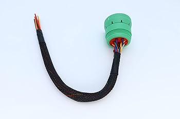 ＊さおページ＊ Amazon.com: Type 2 Green j1939 Pigtail Cable Female 9Pin to