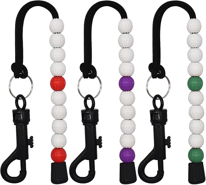 cutefly Golf Score Counter, 3pcs Plastic Beads Count, Golf Shot Counter