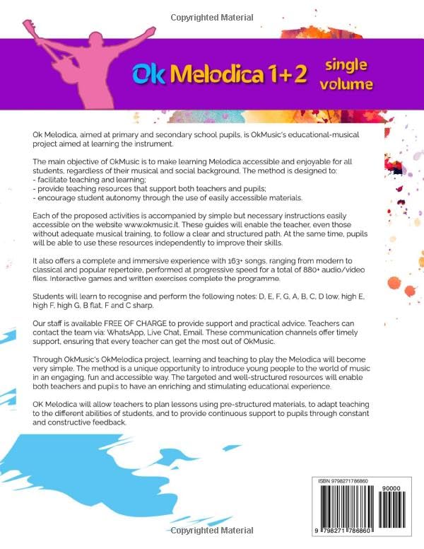 Ok Melodica 1+2 Single volume - Teaching method for music education at school 6+ years: 163 melodies from the modern-classical-popular repertoire, ... in detail using simple language accessible image 3