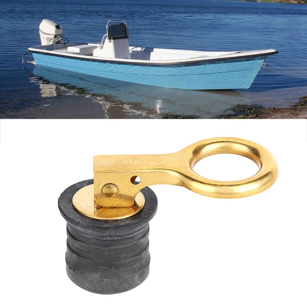 Tappo Di Scarico Per Barca In Acciaio Inox Con Guarnizione Rossa - Foro 25 Mm, A Vite, Per Kayak E Scafi