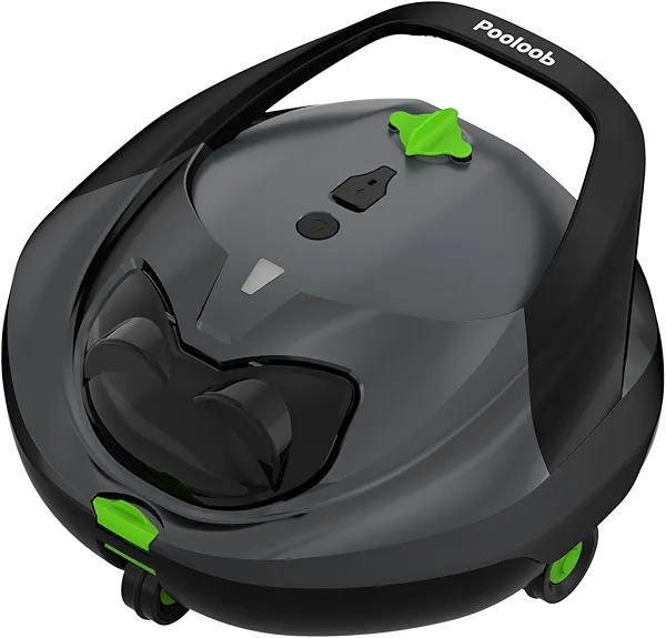 Pooloob PF1 Robotic Pool Vacuum Cleaner for Above & In-Ground Pools with Retrieval Buoy, Max Cleaning Coverage 1345 Sq.ft, 150Mins Runtime, Self-Parking, Fast Charging, Deep Gray