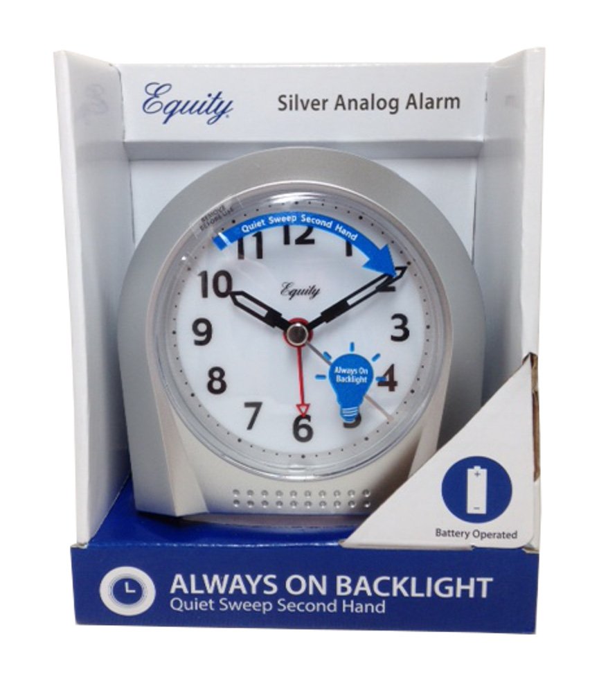 Equity 21103 Silent Sweep Night Vision Alarm Clock Desertcart