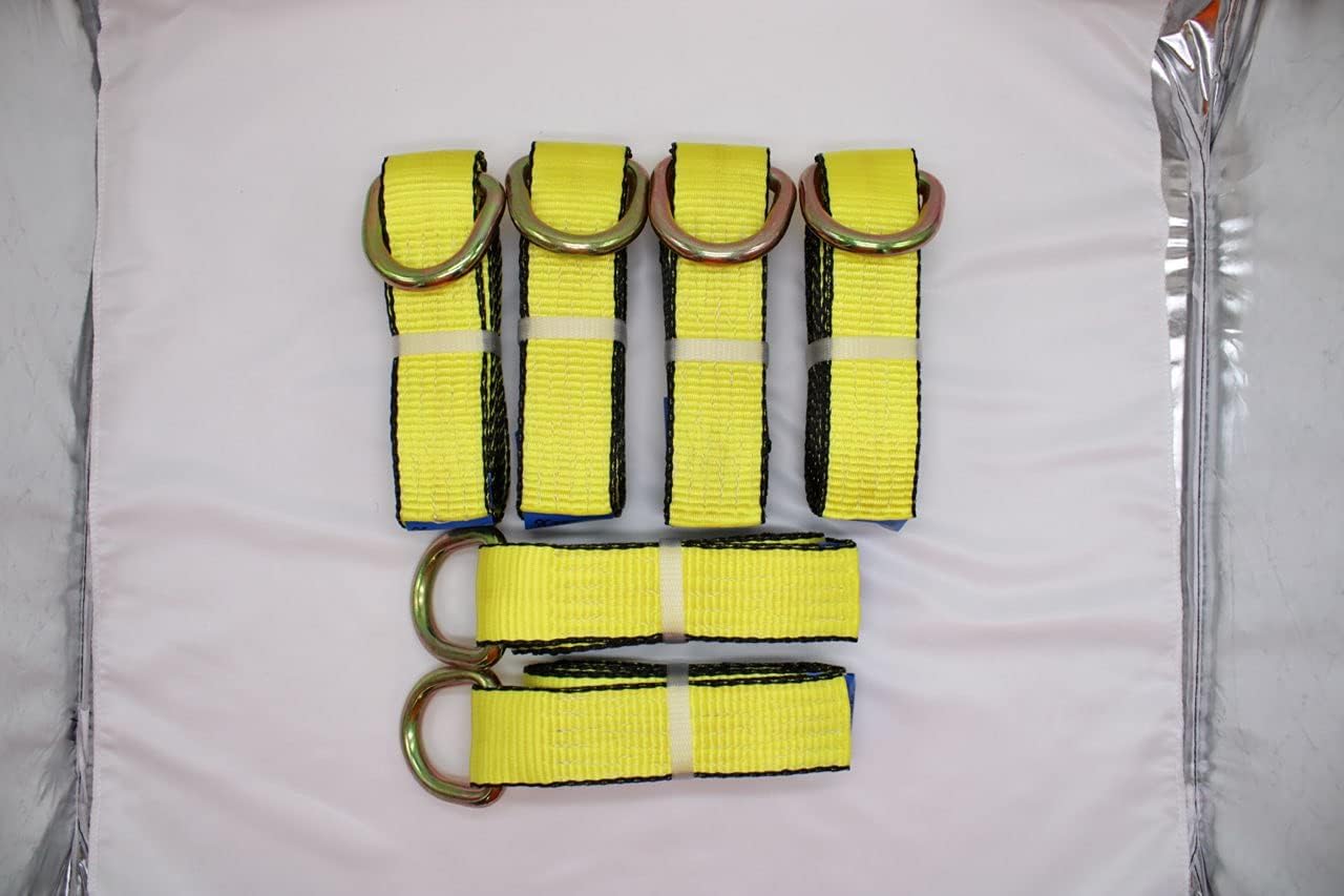 Xtreme 2" X 8 Ft Lasso Strap with D Ring Auto Tie Down Wheel Lift Straps (10)