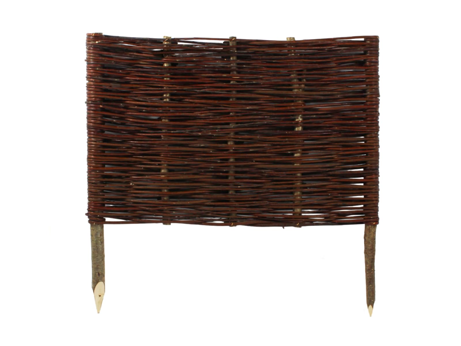 Border fencing – Border fence size 60 x 40 cm 10 pieces – Willow fence – Willow border fence for hammering into the ground – Palisade for separating flowerbed paths and garden beds