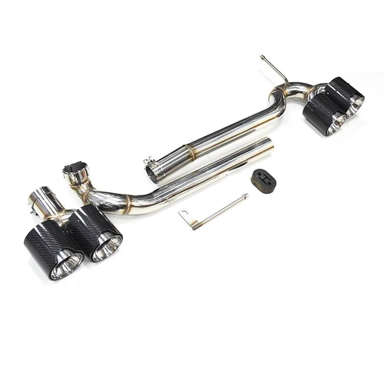 Coda Gola Terminale Di Scarico Doppio In Acciaio Inossidabile Per BMW F10 F11 520i 523i 525i 528i 530i Fino A Per M5 Look Silenziatore(Carbon Fiber C)