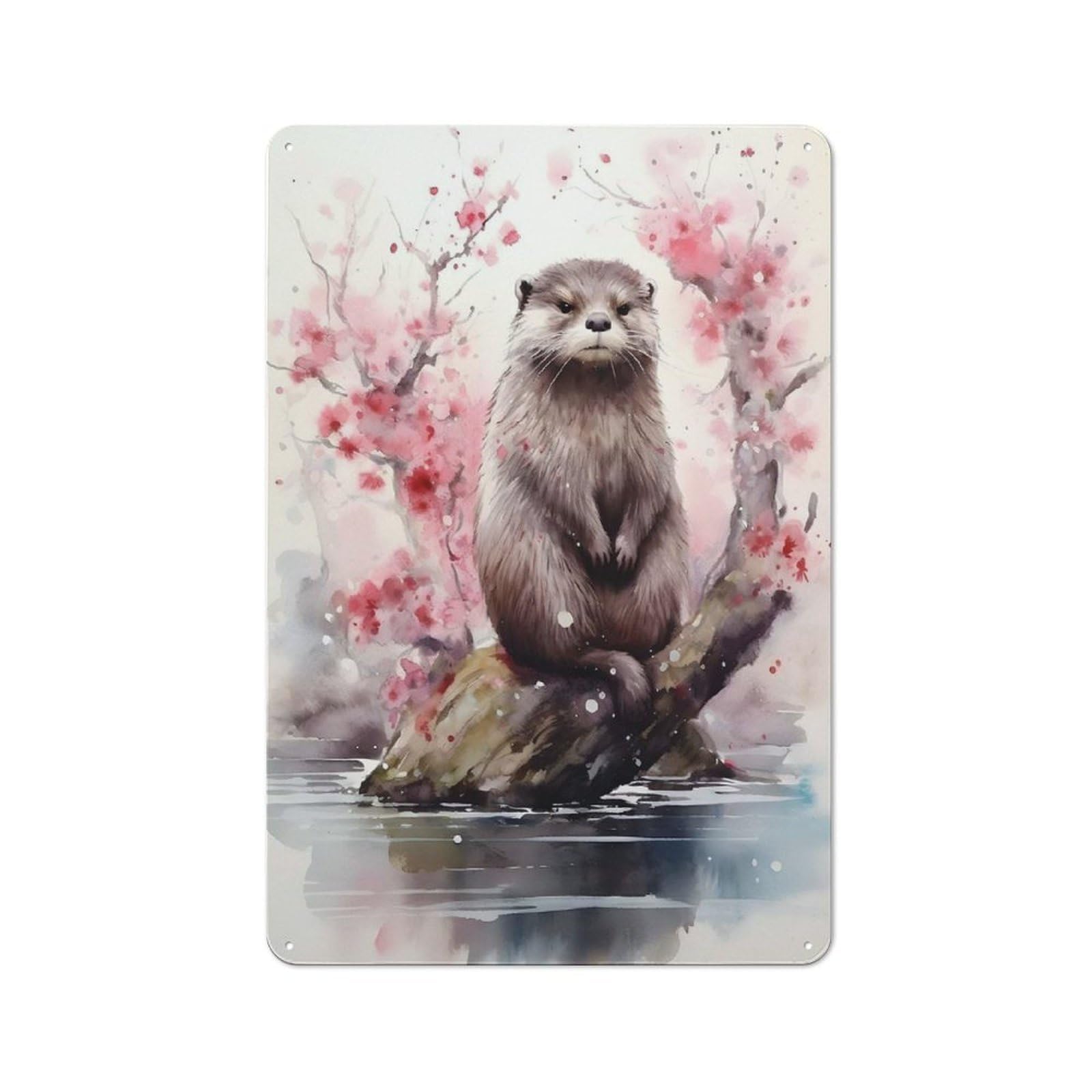 Junmoney Otter Shed Style Rustic Tin Sign 30X20cm Featuring Utility Space Decor For Conservatory, Home Bar Or Utility Room