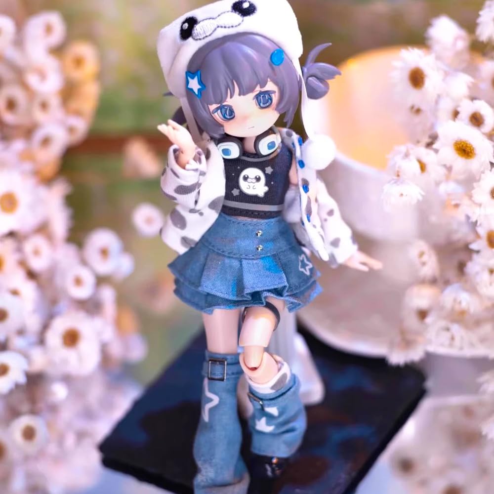 niannyyhouse BJD Geheimbox Figuren, elektronische Haustierserie, 1/12 Skala, Ball gemeinsame Puppe, Sammlerstück Actionfigur (6 Stk)