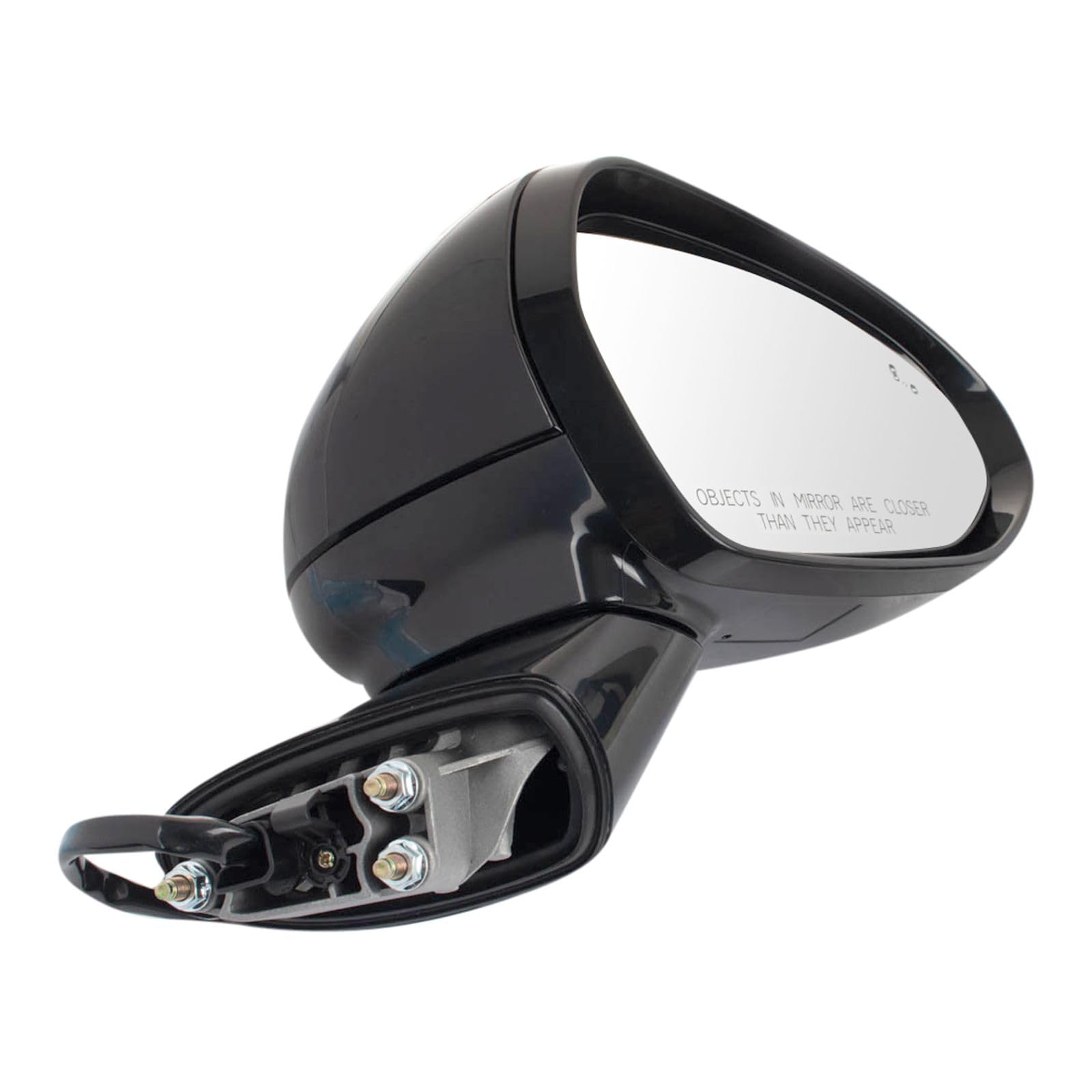 Passenger Side Convex Mirror Glass For Kia K5 2021-2024 - 6 3/4" Fit Over, Includes Blind Spot Icon