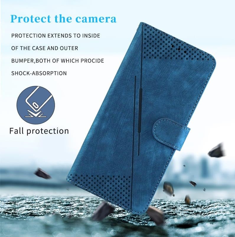 Image of amazon basics Samsung Galaxy A17 5G Flip Cover | Card Pockets Wallet & Stand | Flip Cover for Samsung Galaxy A17 5G (Executive Blue)
