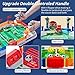 Couomoxa Upgrade Mini Football Games with 4 Flipper Drive Simulate Mini Tabletop Soccer Sport Board Game Educational Interactive Play Toy Gift for Boys,Girls Ages 3+ Adults