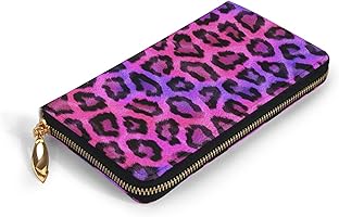 Amazon | ピンクとパープル ヒョウ柄 財布 レディース 長財布 本