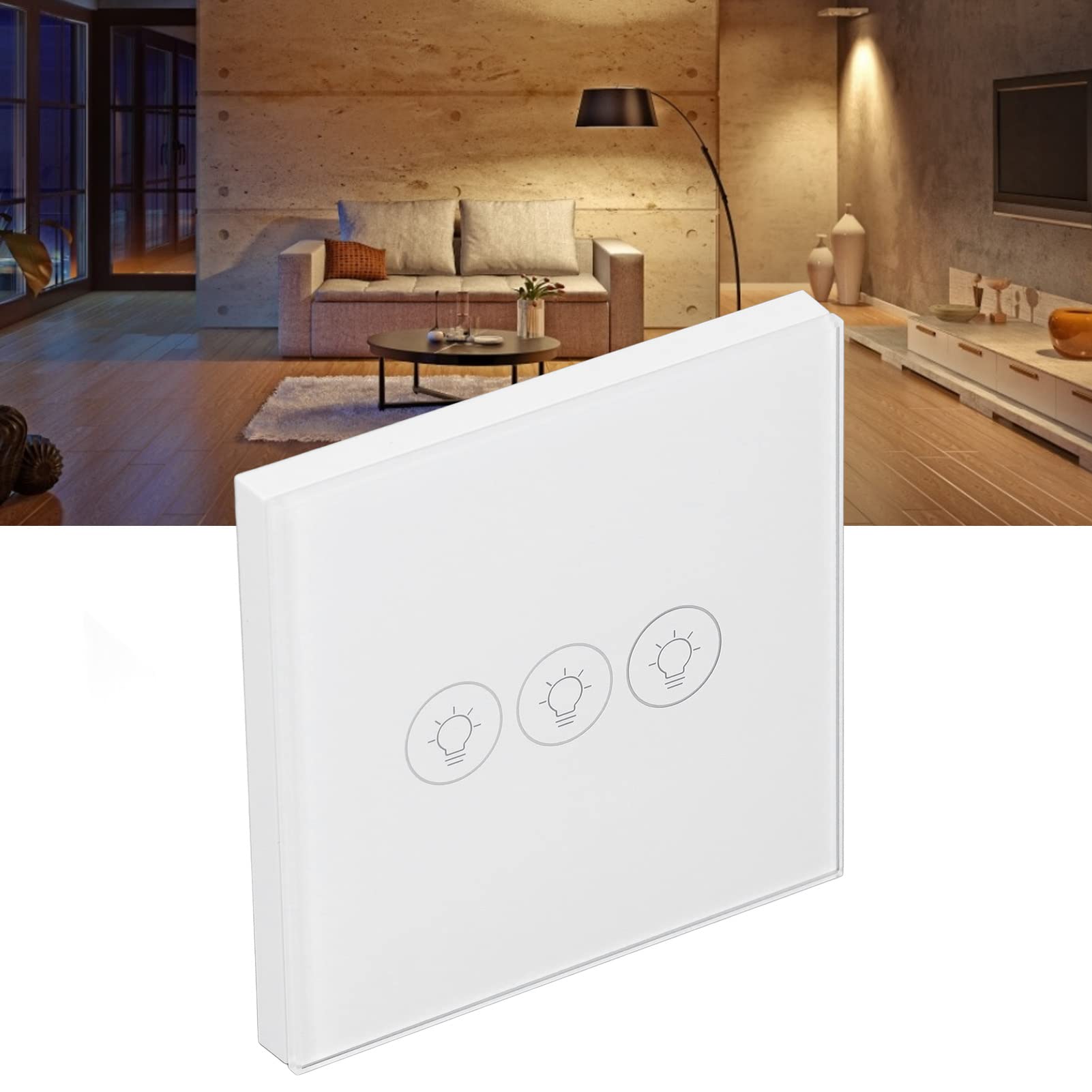 Interruptor de Luz Táctil WiFi con Temporizador, Tamaño 8,6 Cm